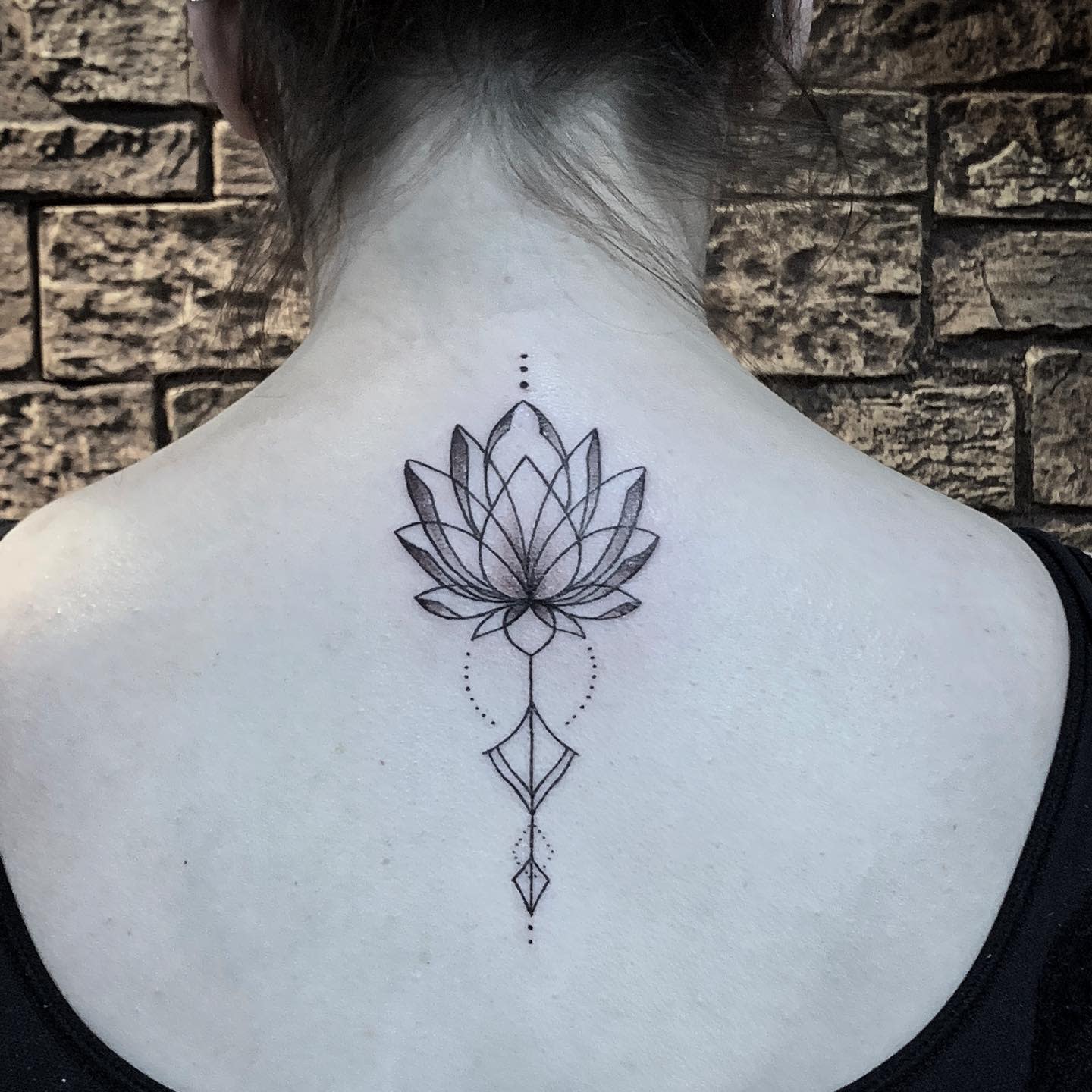 Simple Water Lily Tattoo -ha_tattooist